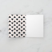 Modern Blush Roze Zwart Liefde Harten Patroon Kaart (Binnen)
