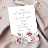 Modern Blush Rozen Mooie bruiloft Kaart