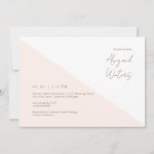 Modern Blush Simplicity Vrijgezellenfeest Kaart (Voorkant)