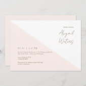 Modern Blush Simplicity Vrijgezellenfeest Kaart (Voorkant / Achterkant)