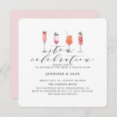 Modern Blush Sten Celebration Kaart (Voorkant / Achterkant)