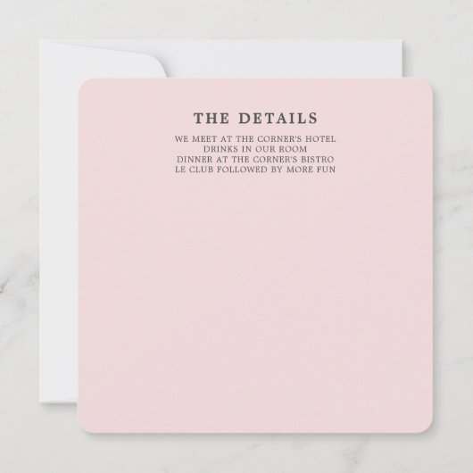 Modern Blush Sten Celebration Kaart (Achterkant)