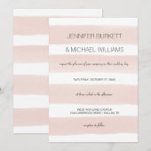 Modern Blush Stripes Kaart (Voorkant / Achterkant)