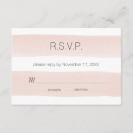 Modern Blush Stripes RSVP Kaartje