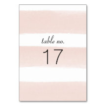 Modern Blush Stripes Tafelnummer