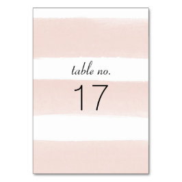 Modern Blush Stripes Tafelnummer