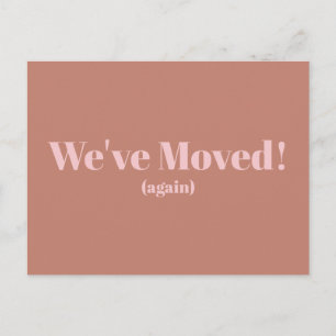 Modern Blush Taupe We Zijn Verhuisd Nieuw Adres Briefkaart