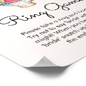 Modern Blush Tea Party Ring Game Vrijgezellenfeest Poster (Hoek)