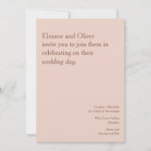 Modern Blush Terracotta Typography Stylish Wedding Kaart (Voorkant)