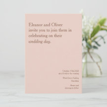 Modern Blush Terracotta Typography Stylish Wedding