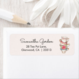 Modern Blush Thee Feest Bruiloft Uitnodiging Etiket