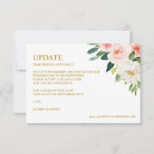 Modern Blush | UPDATE VOOR Gold WEDDING Kaart (Voorkant)