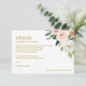 Modern Blush | UPDATE VOOR Gold WEDDING Kaart (Staand voorkant)