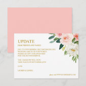 Modern Blush | UPDATE VOOR Gold WEDDING Kaart (Voorkant / Achterkant)