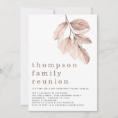 Modern Blush verlaat familie reünie feest Kaart (Voorkant)