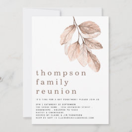 Modern Blush verlaat familie reünie feest Kaart