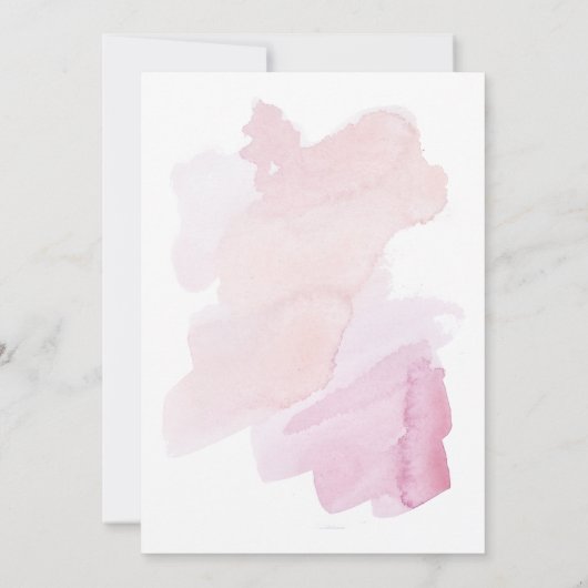 Modern Blush Waterverf Eucalyptus groen bruids Kaart (Achterkant)