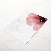 Modern Blush Waterverf Poppy Wedding Silver Folie Uitnodiging (Gedraaid)