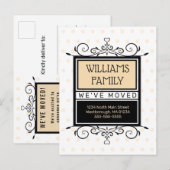 Modern Blush We hebben verhuisd Family Sign Verhui Aankondigingskaart (Voorkant / Achterkant)