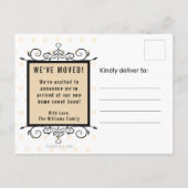 Modern Blush We hebben verhuisd Family Sign Verhui Aankondigingskaart (Achterkant)
