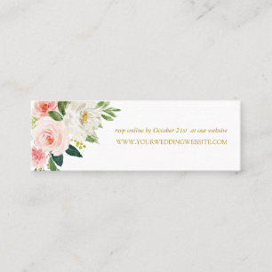 Modern Blush Website goudweddenschap met roze bl Mini Visitekaartje