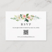 Modern Blush Weddenschap RSVP QR CODE WEDDING Visitekaartje (Voorkant)