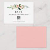 Modern Blush Weddenschap RSVP QR CODE WEDDING Visitekaartje (Voorkant / Achterkant)