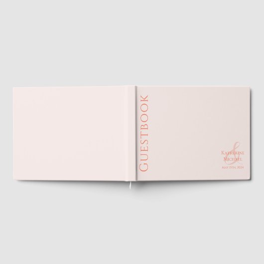 Modern Blush-Wedding Gastenboek (Volledig)