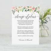 Modern Blush Wedding Postponement Wijziging planne Kaart (Staand voorkant)