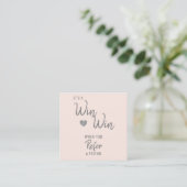 Modern Blush White Win Refer een vriend Aanbevelingskaartje (Staand voorkant)