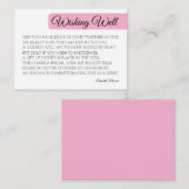 Modern Blush Wishing Well Kaart Sjabloon - Minimal (Voorkant / Achterkant)