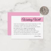 Modern Blush Wishing Well Kaart Sjabloon - Minimal (Voorkant / Achterkant in situ)