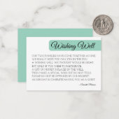 Modern Blush Wishing Well Kaart Sjabloon - Minimal (Voorkant / Achterkant in situ)