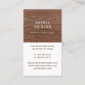 Modern Blush & Wood Chic Luxury Professional Photo Visitekaartje (Achterkant)