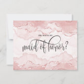 Modern Blush zal je een bruidsmeisje zijn Kaart (Voorkant)