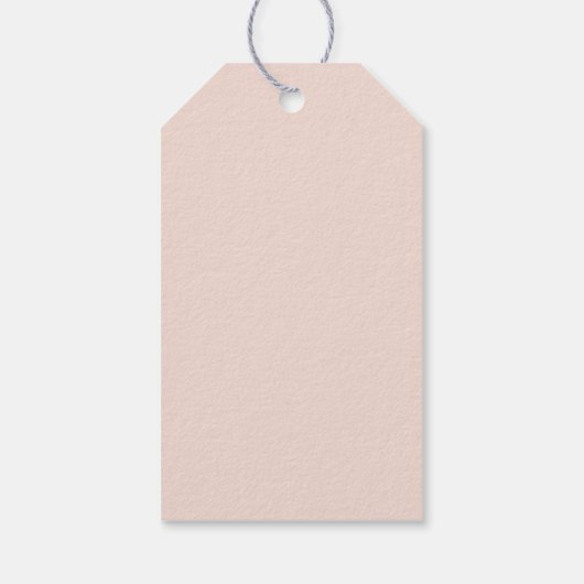 Modern Blush Zwart Script Bruiloft Vrijgezellenfee Cadeaulabel (Achterkant)