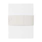 Modern Blushing Rose Wedding Invitation Belly Band Uitnodigingen Wikkel (Achterkant Voorbeeld)