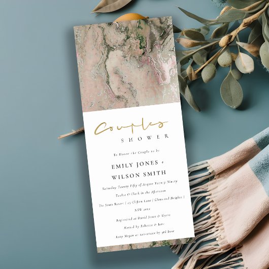 MODERN BLUSKY ROOS GOLD AGATE COUPLY SHOWER KAART