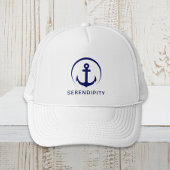 Modern Boat Anchor Monogram Trucker Pet