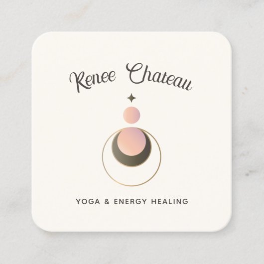 Modern Bobo Celestial Moon Star Visitekaartje (Voorkant)