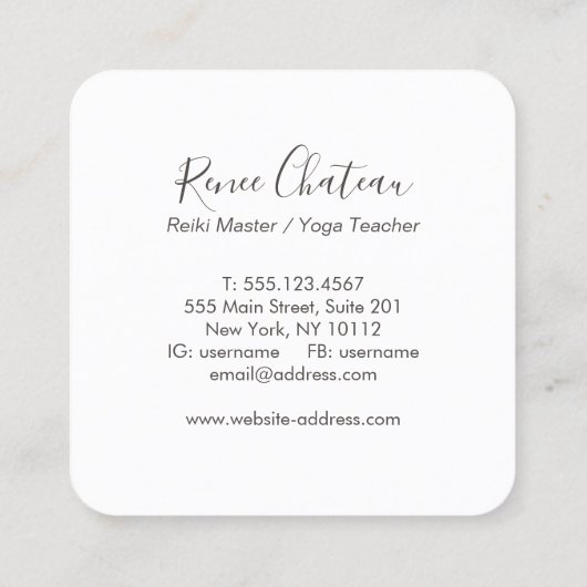 Modern Bobo Celestial Moon Star Visitekaartje (Achterkant)