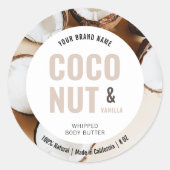 Modern Body Butter Jar deksel Ronde label met foto (Voorkant)