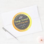 Modern Body Butter Verpakkingslabels Sinaasappel G Ronde Sticker (Envelop)