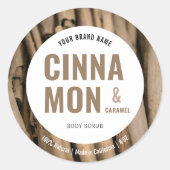 Modern Body Lotion Sugar Scrub Label met Foto (Voorkant)