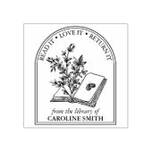 Modern Boek Bloem Uit de Bibliotheek Van Rubberstempel (Afrduk)