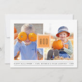 modern boek | Twee foto's Halloween Kaart (Voorkant)