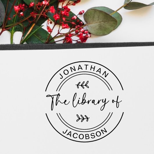 Modern boek uit de bibliotheek van Sleek Rubberstempel