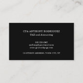 Modern boekhoudkundig professioneel Visitekaartje (Achterkant)