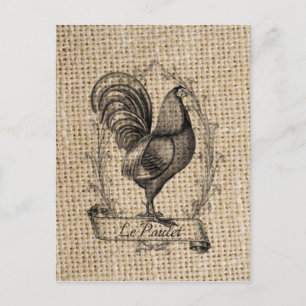 Modern Boerderij Chicken frans land haan Briefkaart