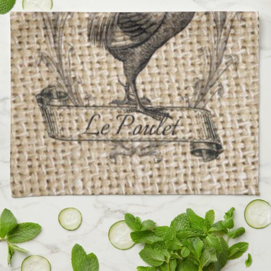 Modern  Boerderij Chicken frans land haan Theedoek (Gevouwen)